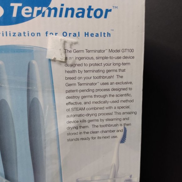 New Germ Terminator Toothbrush Sanitizer & Holder 8 inches Tall - Picture 2 of 7